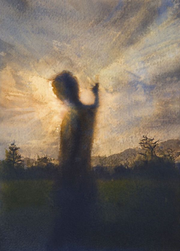 Ahead, 2024, Ink on paper, 18 x 26 cm.