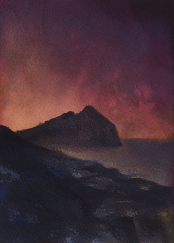 Monolithos (Anafi island), 2025, Ink on paper, 18 x 24 cm.