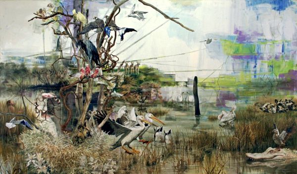 Untitled, 2023, Oil on canvas, 150 x 250 cm.