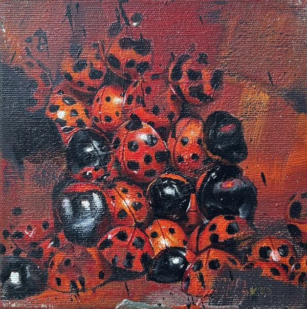 Untitled, 2023, Oil on canvas, 15 x 15 cm.