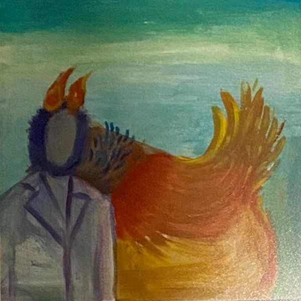 Untitled 02, 2022, Mixed media on paper, 50,2 x 50,2 cm