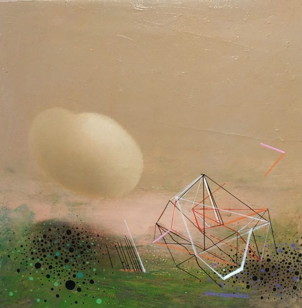 They Were Real, These Are Truth!, 2022, Oil on canvas, 35 x 35 cm.