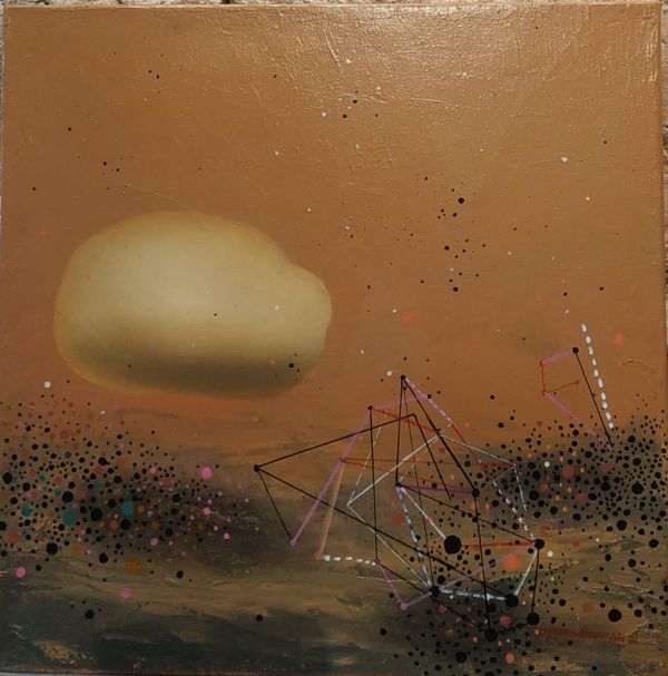 They Were Real, These Are Truth!, 2022, Oil on canvas, 35 x 35 cm.