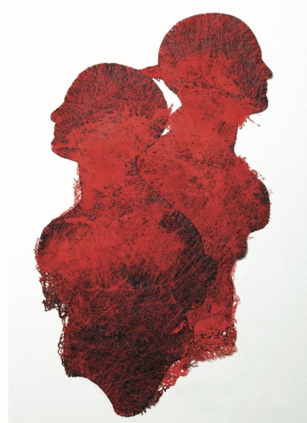 Solidarity, 2012, Sewing thread and textile materials, 60 x 100 cm.