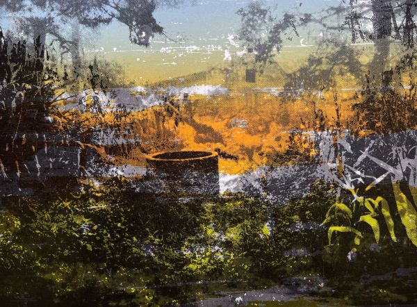 Reads from Your Sadness, 2023, Screen printing on paper, 29 x 39 cm.