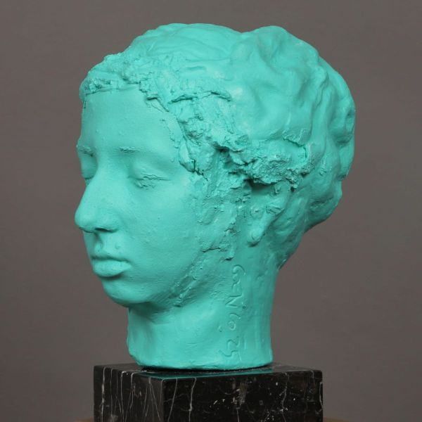 Muse, 2025, Plaster marble and acrylic, 35 x 24 x 20 cm.