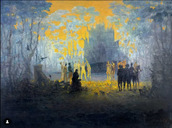 Ritual, 2024, Oil on canvas, 90 x 120 cm.