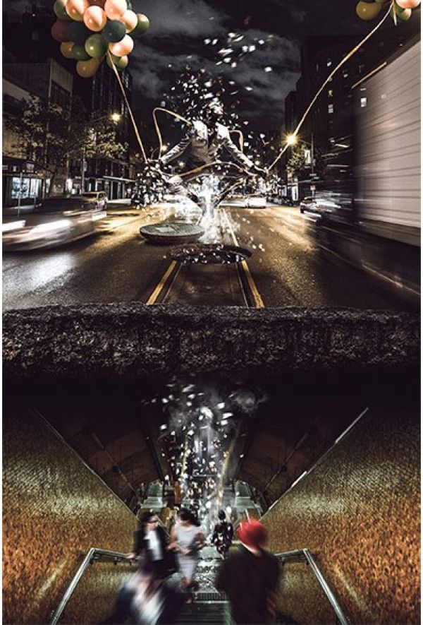 Escape, 2018, Hot, glossy print, 101.6 x 152.4 cm.