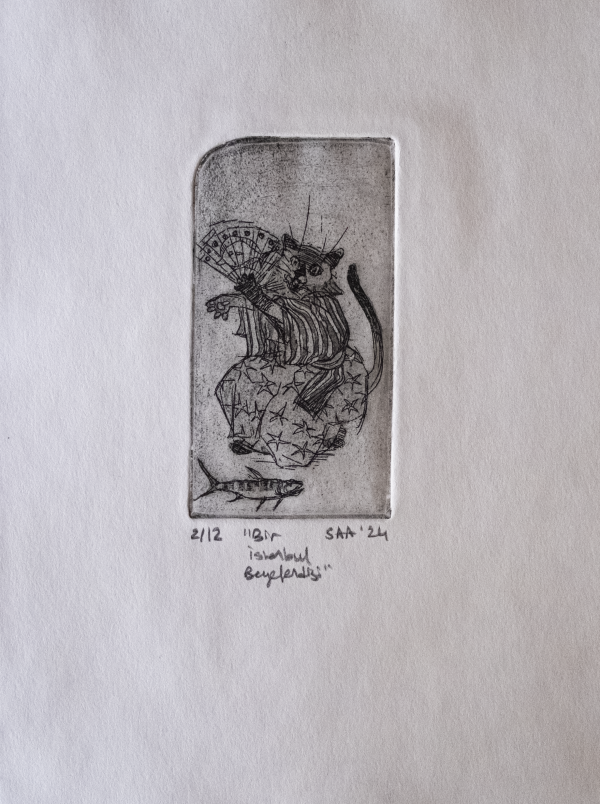Bir İstanbul Beyefendisi, 2024, Engraving, 25x18 cm