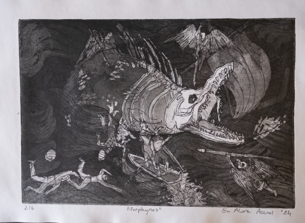 Porphyrios, 2024, Engraving, 25x35 cm