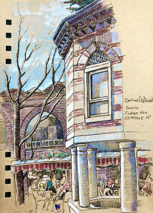 Fidan Han, 2019, Mixed media on paper, 15 x 20 cm.