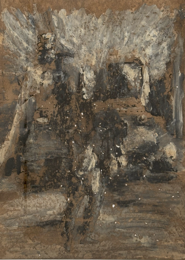 Untitled, Tarihsiz, Mixed media on paper, 50 x 35