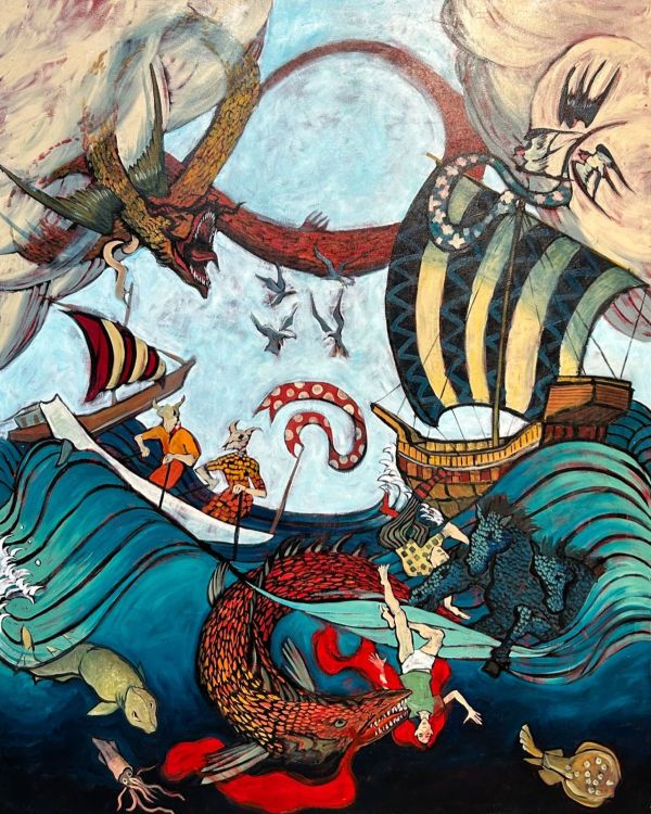 Flagellum Dei, 2025, Oil on canvas, 150x200 cm