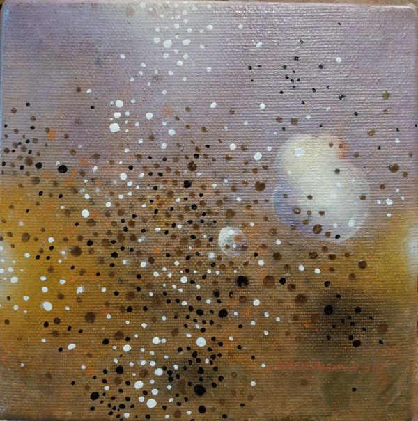 Untitled, 2018, Oil on canvas, 14 x 14 cm.