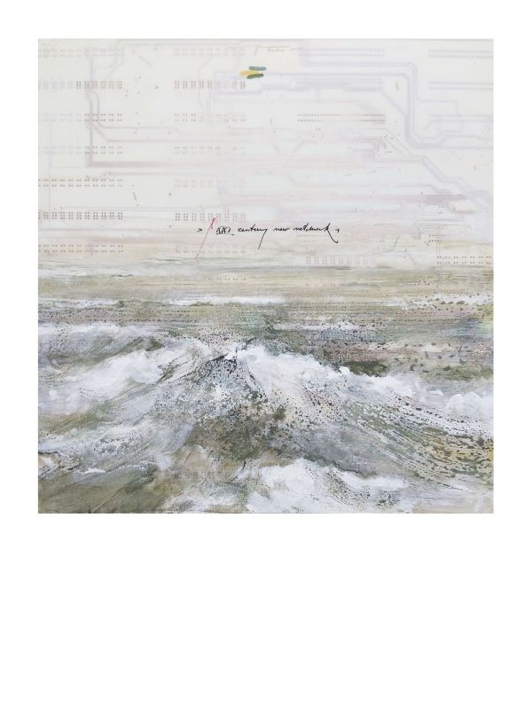 UNPRECEDENTED NETWORKS, 2020, ACRYL / MULTI LAYER BASIS, 45 x 43