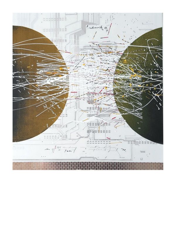 UNPRECEDENTED NETWORKS 22, 2020, ACRYL / MULTI LAYER BASIS, 45 x 43