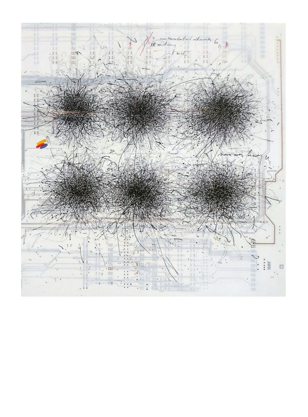 UNPRECEDENTED NETWORKS 60, 2022, ACRYL / MULTI LAYER BASIS, 45 x 43
