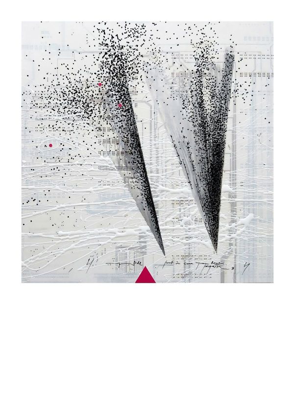 UNPRECEDENTED NETWORKS 62, 2022, ACRYL / MULTI LAYER BASIS, 45 x 43