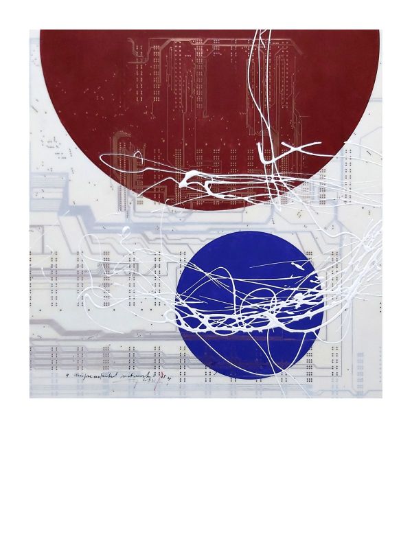 UNPRECEDENTED NETWORKS 65, 2022, ACRYL / MULTI LAYER BASIS, 45 x 43