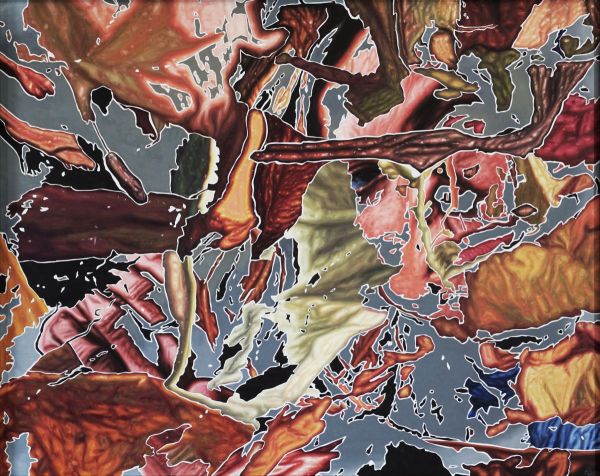 İnsanla Doğanın Metamorfozu, 2024, Oil on canvas, 80 x 100 cm.