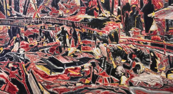 Kaos, 2016, Oil on canvas, 185 x 350 cm. (diptik)