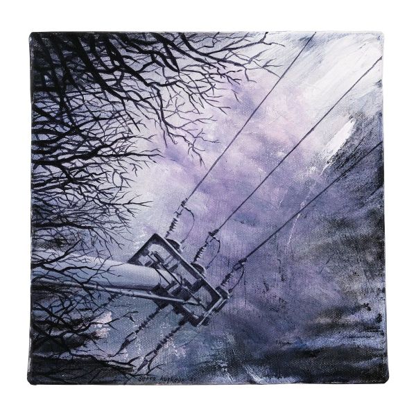 Emptiness, 2021, Acrylic on canvas, 25 x 25 cm.