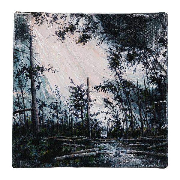 Before the Storm, 2021, Acrylic on canvas, 25 x 25 cm.