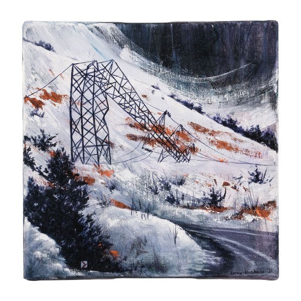 After the Storm, 2021, Acrylic on canvas, 25 x 25 cm.