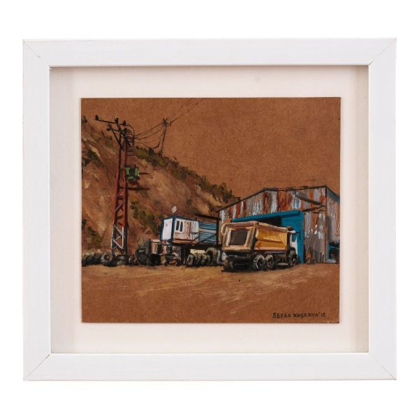 Untitled, 2018, Oil on paper, 18 x 19 cm.