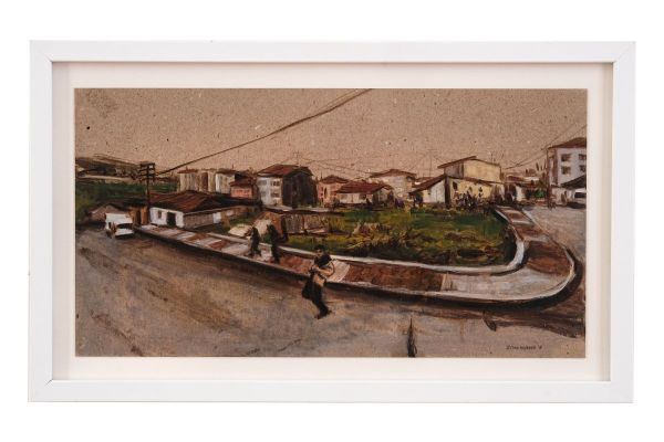 Untitled, 2018, Oil on paper, 25 x 40 cm.