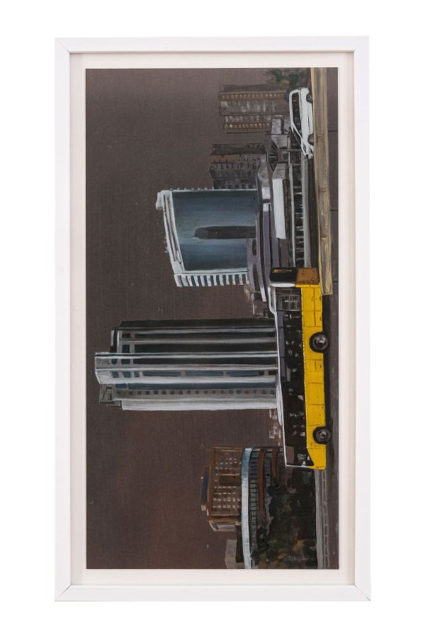 Untitled, 2018, Oil on paper, 31 x 55 cm.