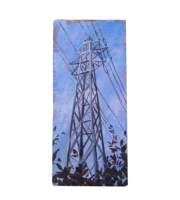 Untitled, 2021, Oil on wood, 16 x 7 cm.