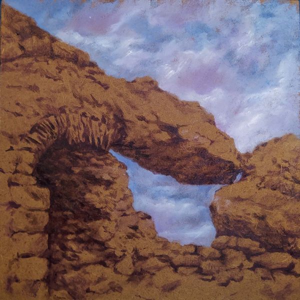 Untitled, 2021, Oil on chipboard, 22,5 x 22,5 cm.