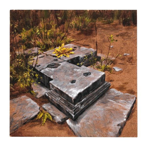 Untitled, 2021, Oil on chipboard, 22,5 x 22,5 cm.