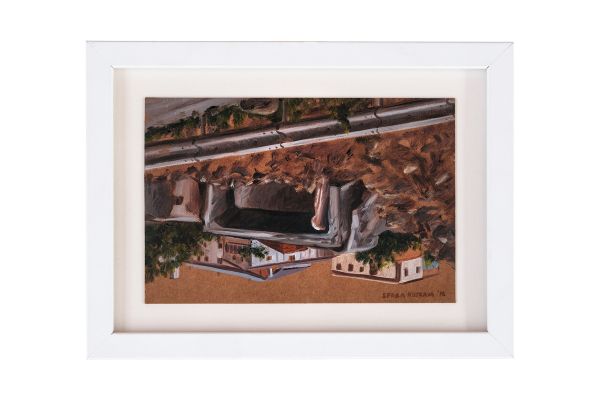 Untitled, 2018, Oil on paper, 17 x 23 cm.