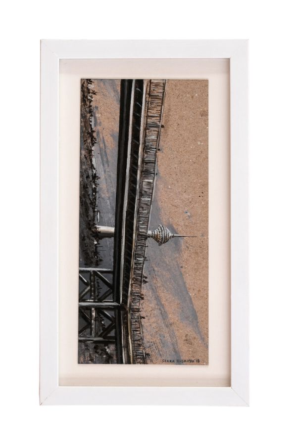 Untitled, 2018, Oil on paper, 16 x 28 cm.