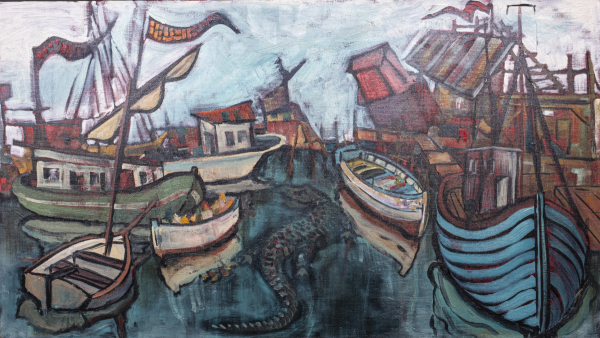 Swamp, 2024, Oil on canvas, 40x70 cm