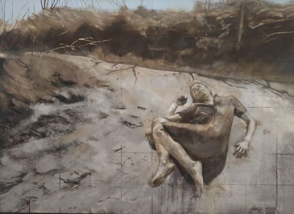 No Name!, 2012, Mixed media on canvas, 83 x 114 cm.