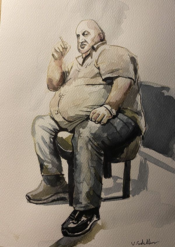 Untitled, 2024, Watercolor on paper, 30 x 15 cm.