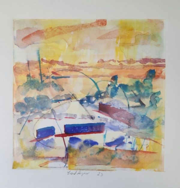 Garden Sketches IV, 2023, Watercolour on paper, 15 x 15 cm.