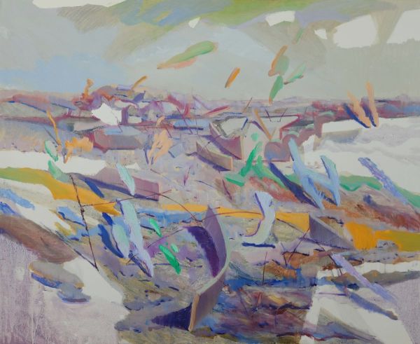 Colours of the Garden, 2023, Oil on canvas, 90 x 110 cm.