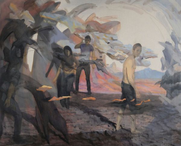 Searching for the Lost Form, 2023, Oil on canvas, 130 x 160 cm.