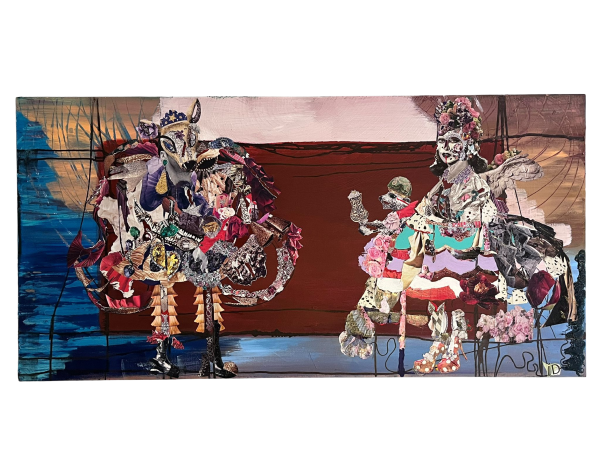 The Shadows of Love: Anima & Animus, 2025, Mixed Media, 70 x 140 cm.