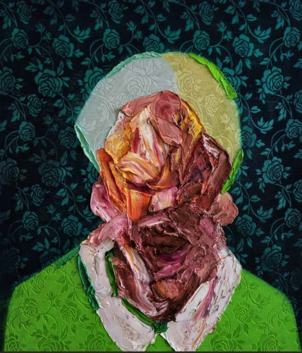 Untitled, 2025, Oil on fabric, 80 x 70 cm.