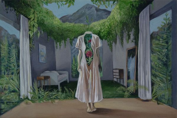 Sıradan Bir Gün, 2025, Acrylic on canvas, 30 x 20 cm. (Çerçeveli ebat)40 x 30.