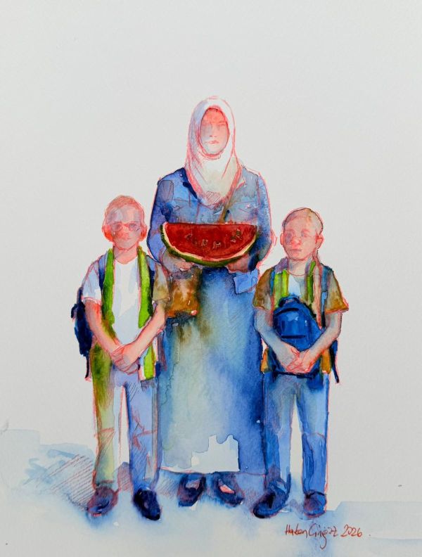 Untitled, 2026, Watercolor on paper, 21 x 30 cm.