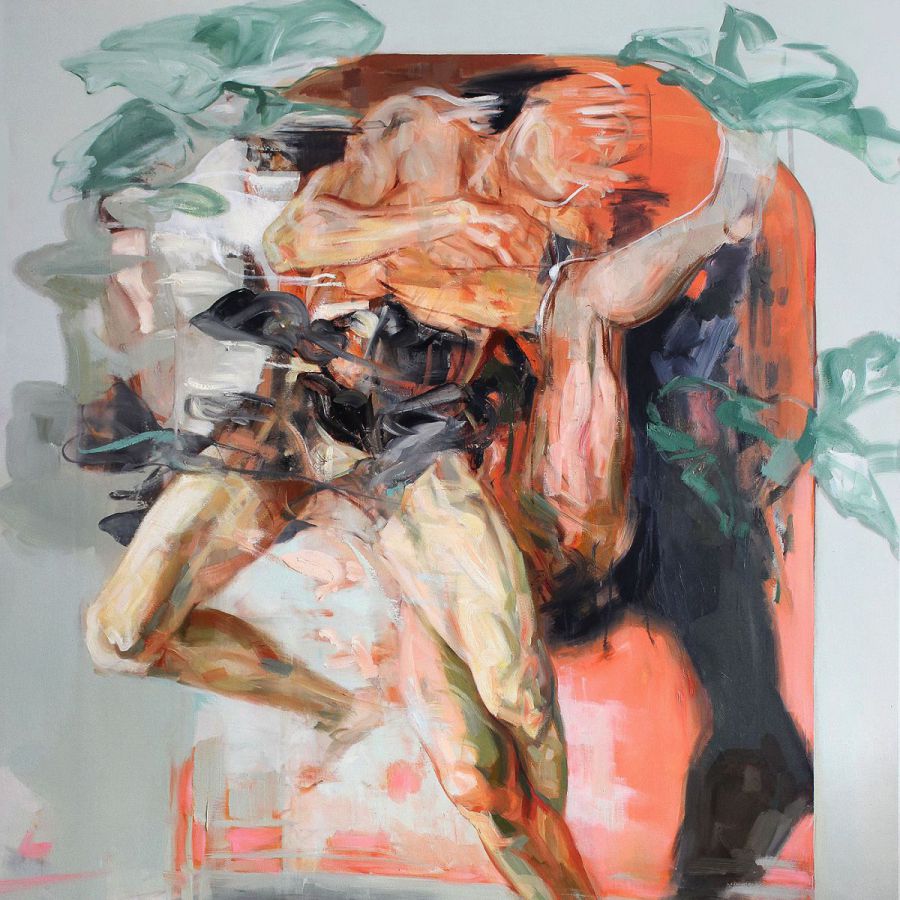 Sema Maşkılı, "Barbarians", 2021, Oil on canvas, 185 x 145 cm.
