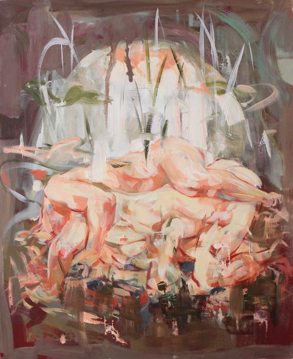 Dehumanizated, 2022, Oil on paper, 39 x 28 cm.