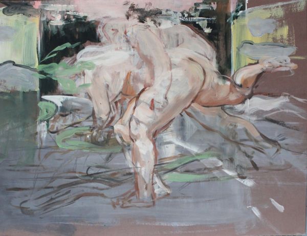 Untitled, 2021, Oil on paper, 34 x 44,5 cm.