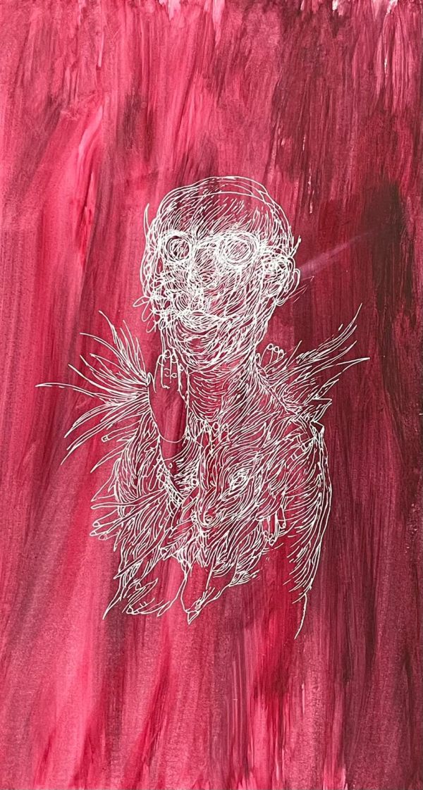 WHAT I MEAN IS, 2026, Mixed media, 50 x 27 cm.